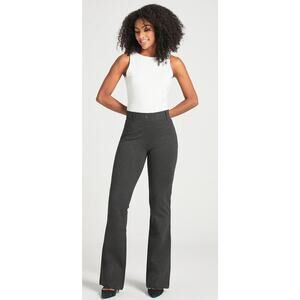 Betabrand Gray Dress Pant Yoga Pant, Bootcut pants, size medium petite, w0104-ch